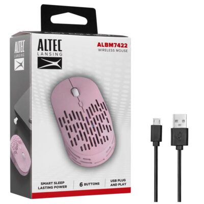 Altec Lansing ALBM7422 Pembe 2.4GHz Şarj Edilebilir Tek Renkli 1600DPI Optik Kablosuz Mouse 3 113216 2 1733007500 1